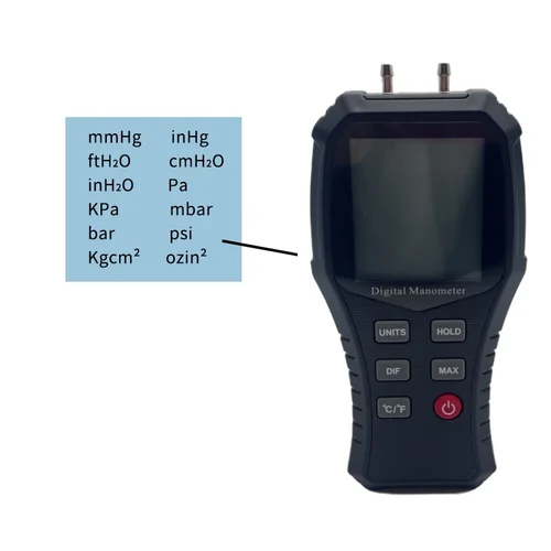 Imagen 2 del producto Manómetro Digital K20, medidor de presión de aire, herramienta de manómetro diferencial, medidor de Gas Natural, medidor de presión de aire negativo K20
