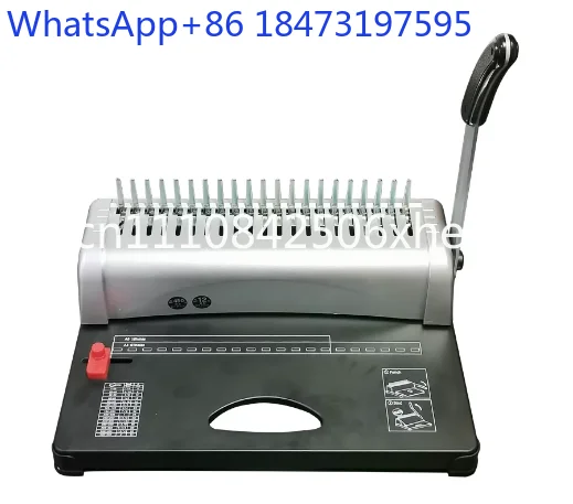 Hole Punching Machine Manual Rubber Ring Clip Binding Machine Document File Account Book Binding