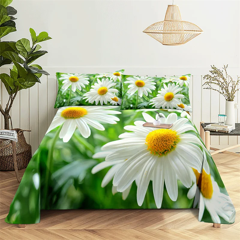 

Sunflower Queen Sheet Set Girl Lovers Room Rose Bedding Set Bed Sheets and Pillowcases Bedding Flat Sheet Bed Sheet Set