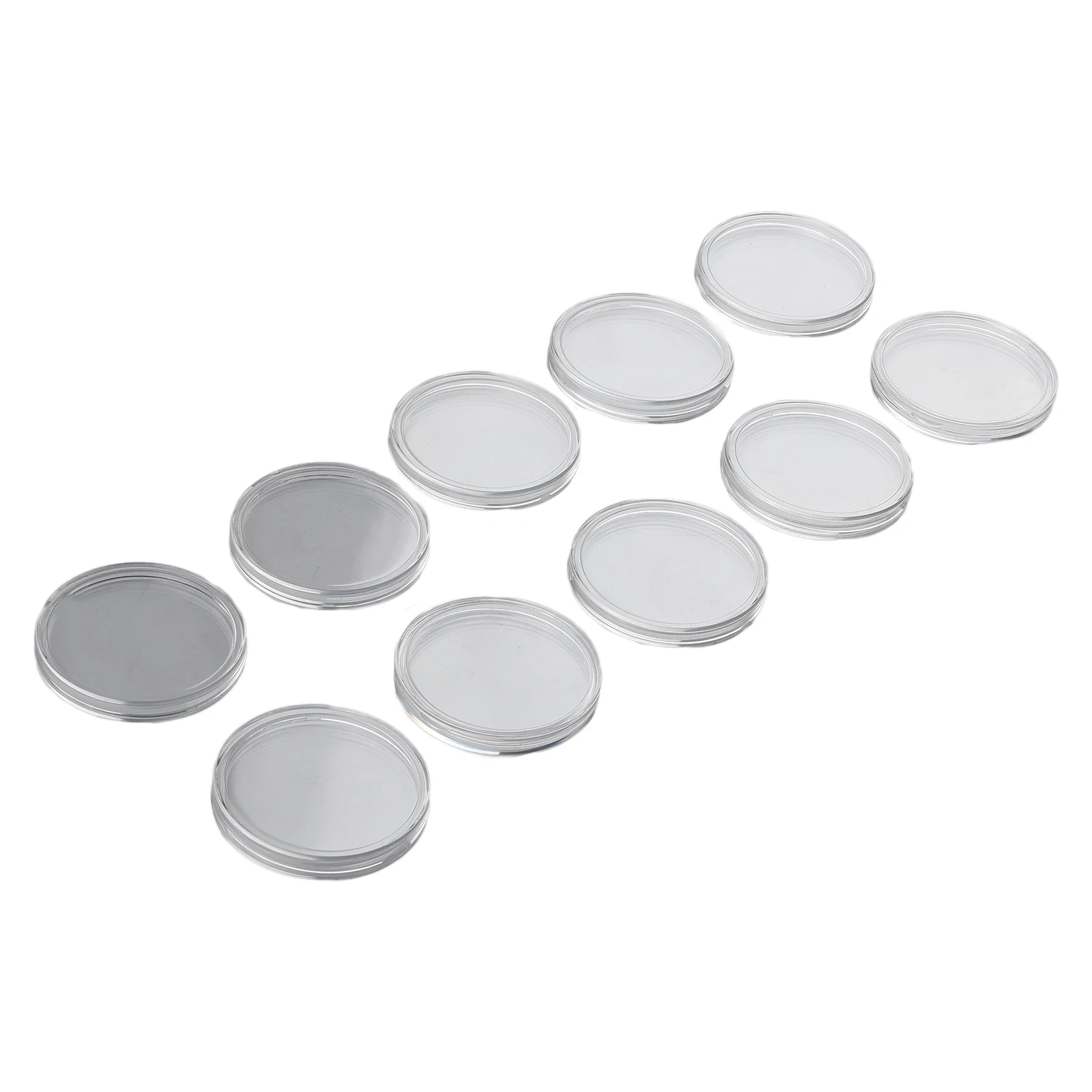 10Pcs 38/50mm Transparent Plastic Coin Holder Capsules Storage Box Display Cases Coin Organizer Collectibles Coin Holders Box
