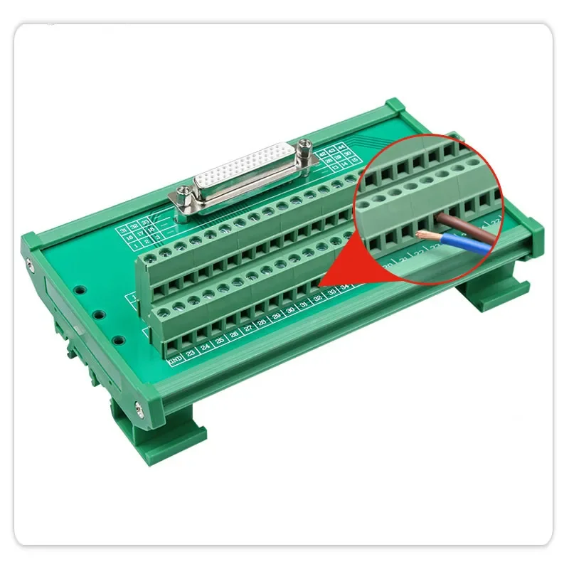 DB44 Connector D-SUB 44 Pins DR44 Female/Male 44pin Port Din Rail Mounting Terminal Block Adapter Converter PCB Board Breakout