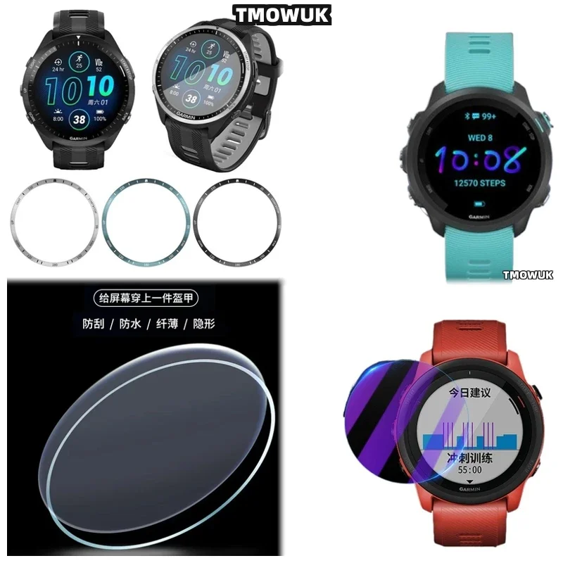 For Garmin Forerunner 645 735 745 935 945 955 965 970 Fenix 7 7S 7X Pro Ultra - Thin Anti - Scratch HD Tempered