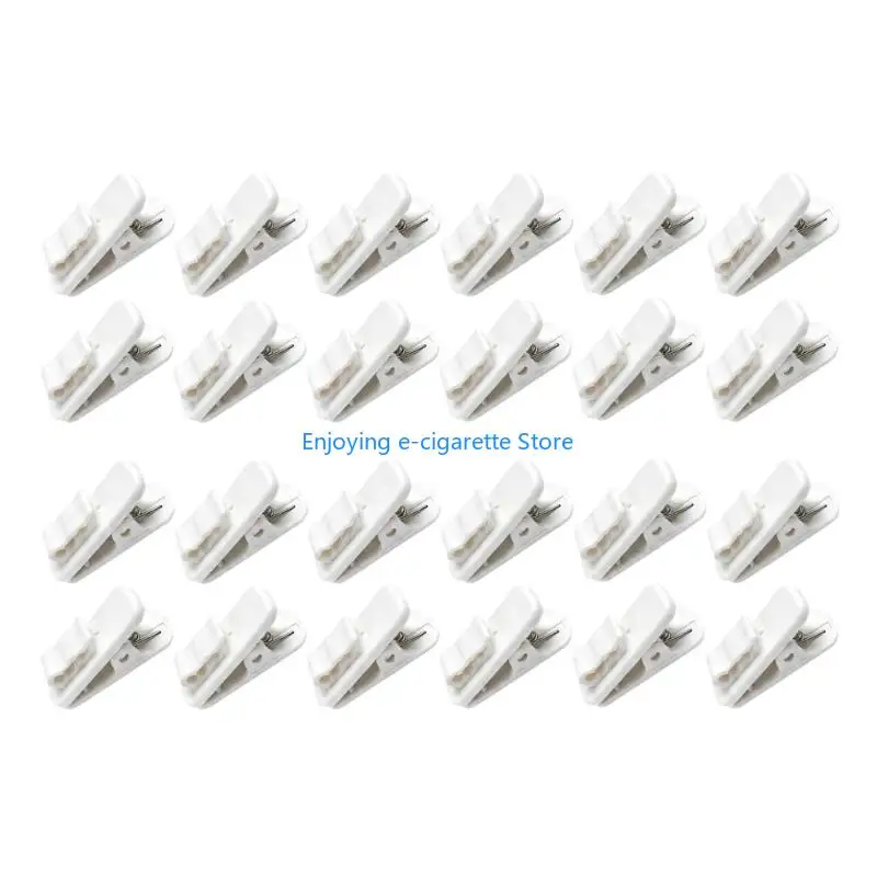 Earphone Cord Management Fasteners, 24-Pack Plastic Cable Guides for Clothing, Desk, Bedside, Car, Office, and Travel Y4QF