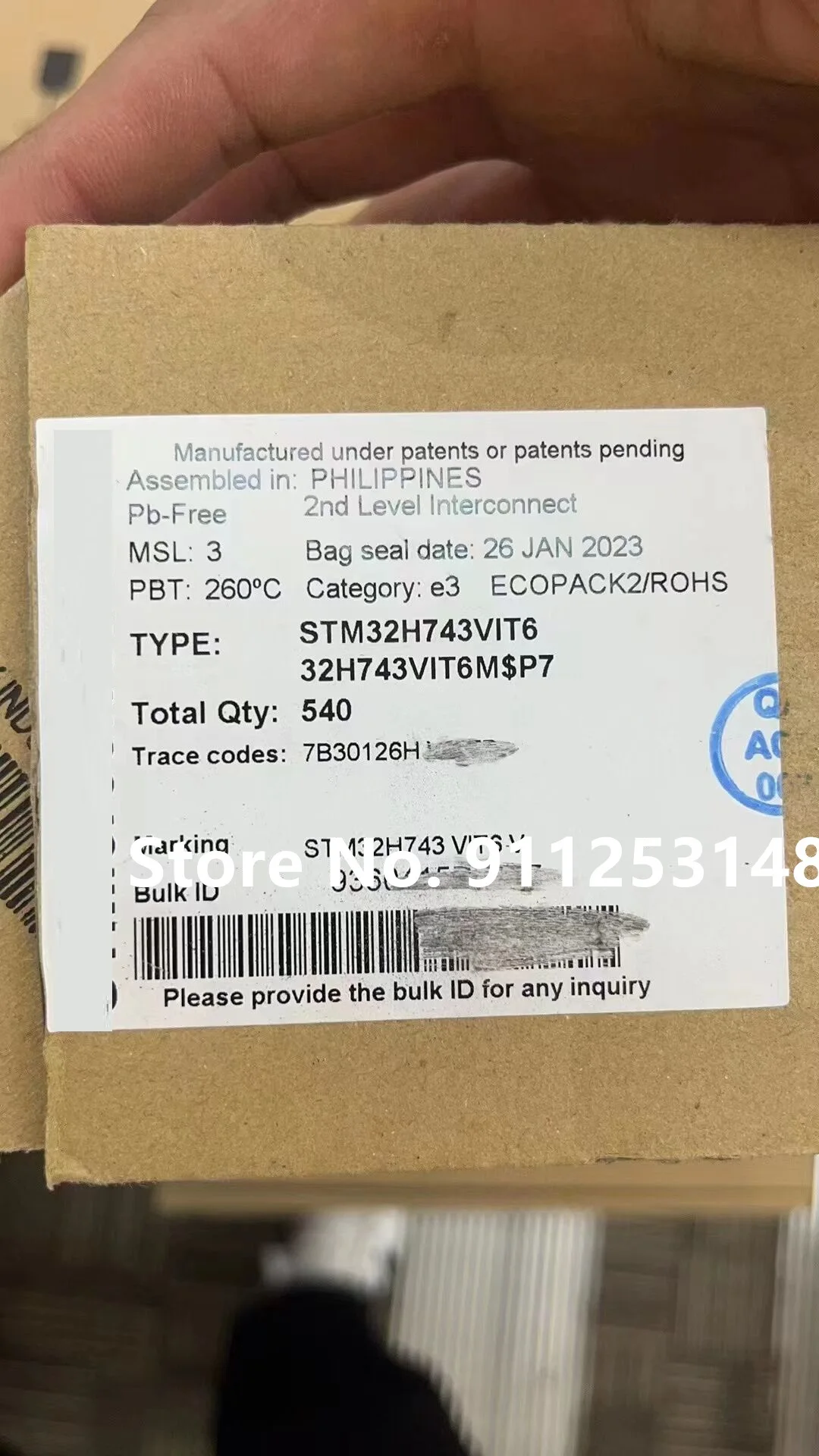 2pcs/5pcs/10pcs/Lot STM32H743VIT6 Original