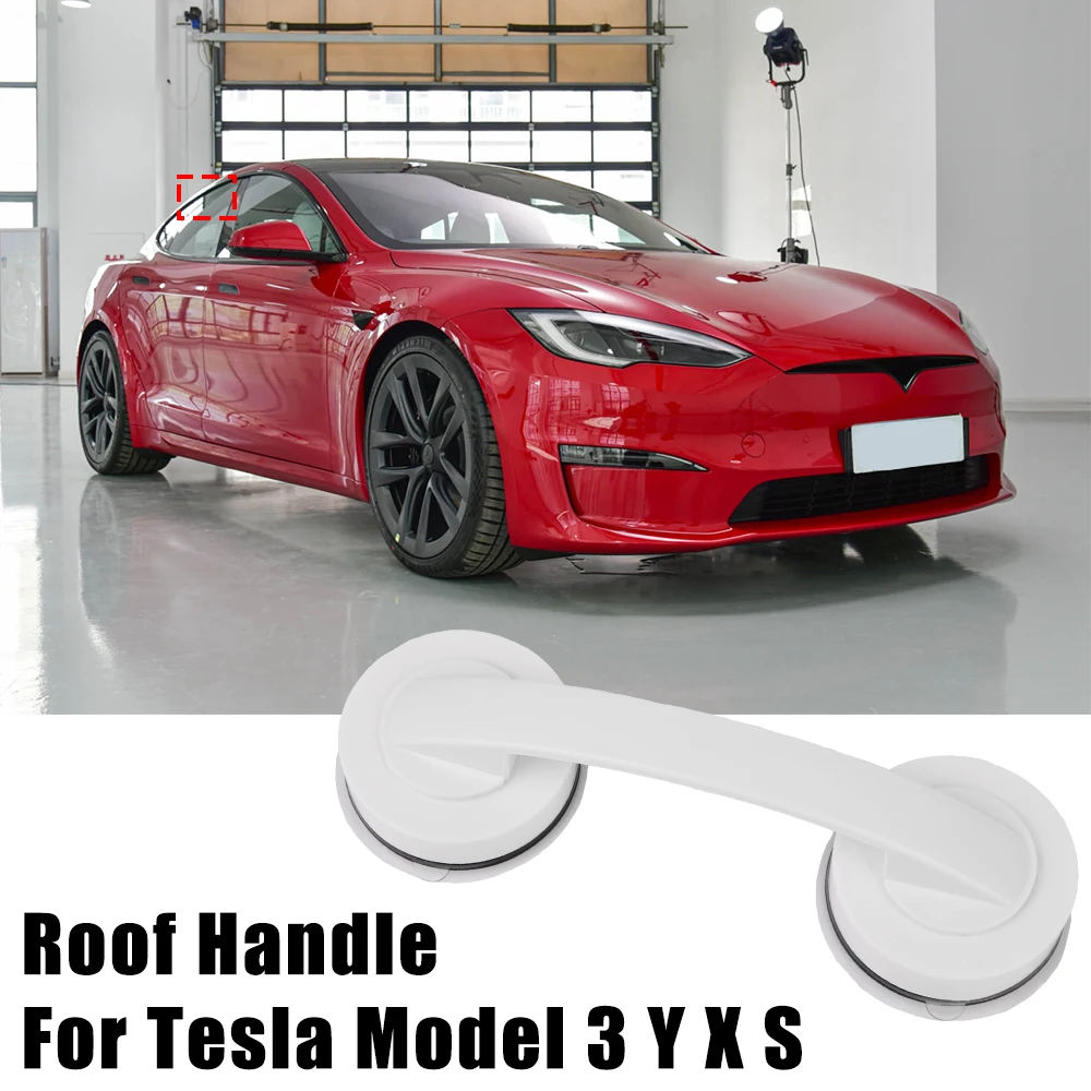 With Strong Suction Cup Lightweight Auto Accessories Car Inner Roof Safety Handle ABS For Tesla Model 3 Model Y X S