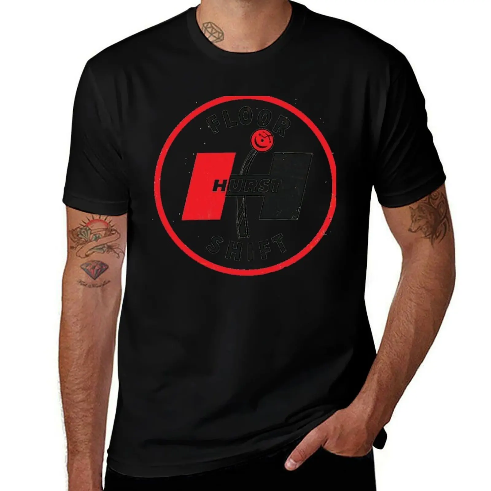 Retro Hurst Floor Shifter T-Shirt Performance Workout Short Sleeve Tee