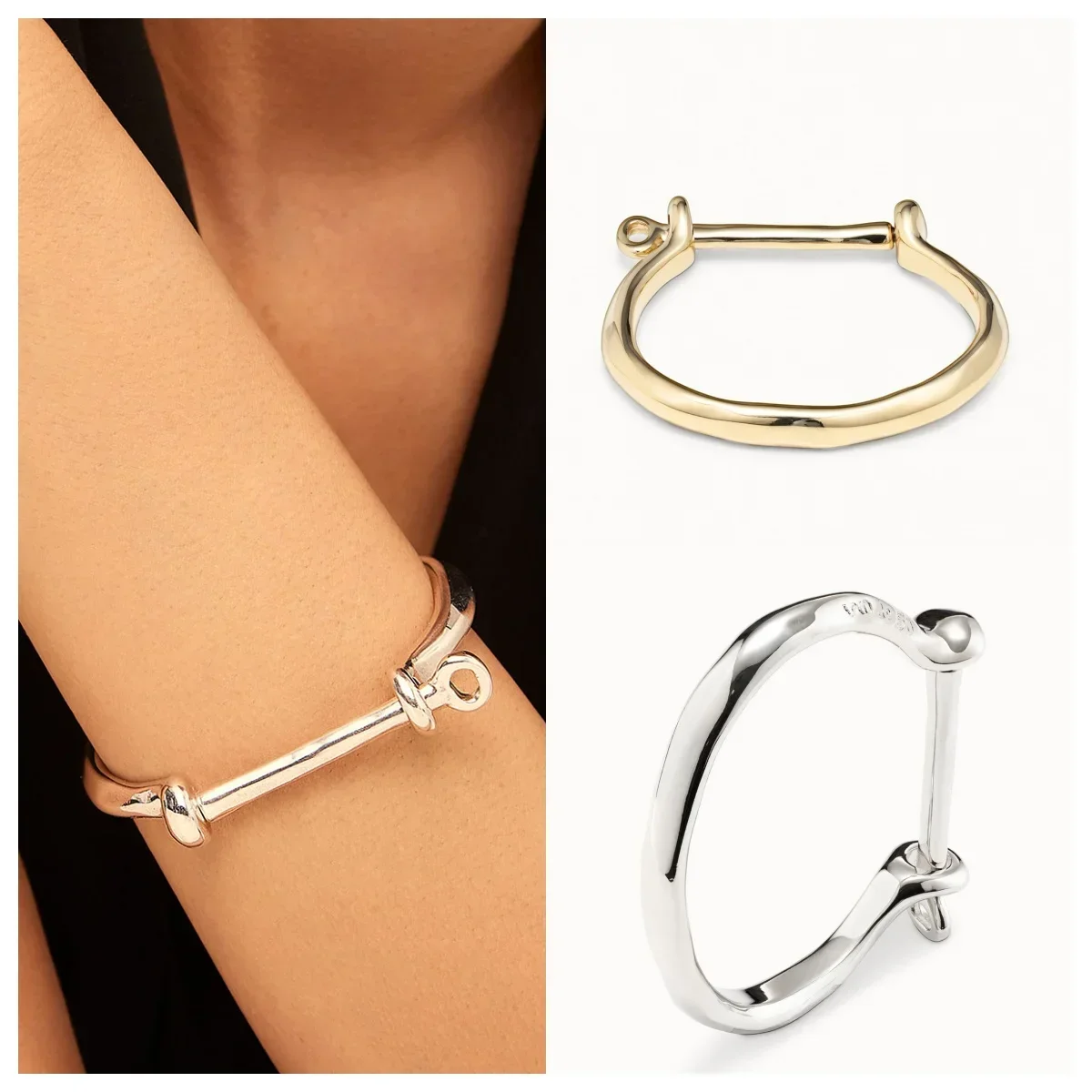 

Unode50 Bracelet Spanish horseshoe button design 18k gold plated bracelet Stylish atmospheric ladies metal accessory party gift