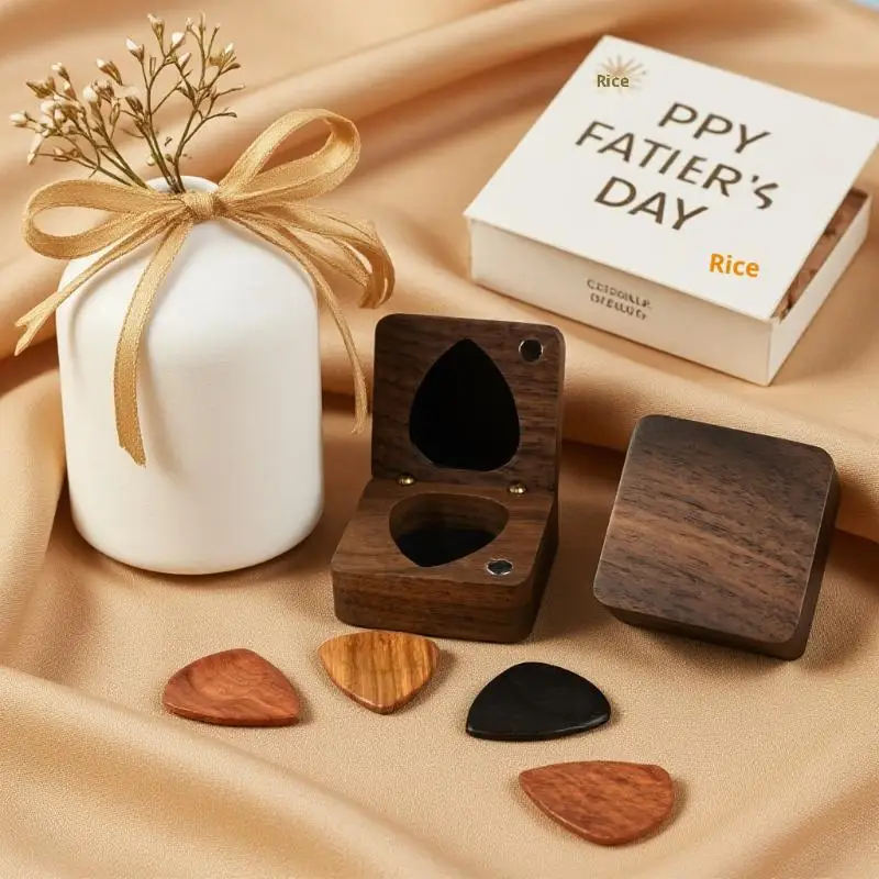 

Pick Storage Box Plectrum For Acoustic Guitar Plectrums Electric Wood Picks Solid Unique