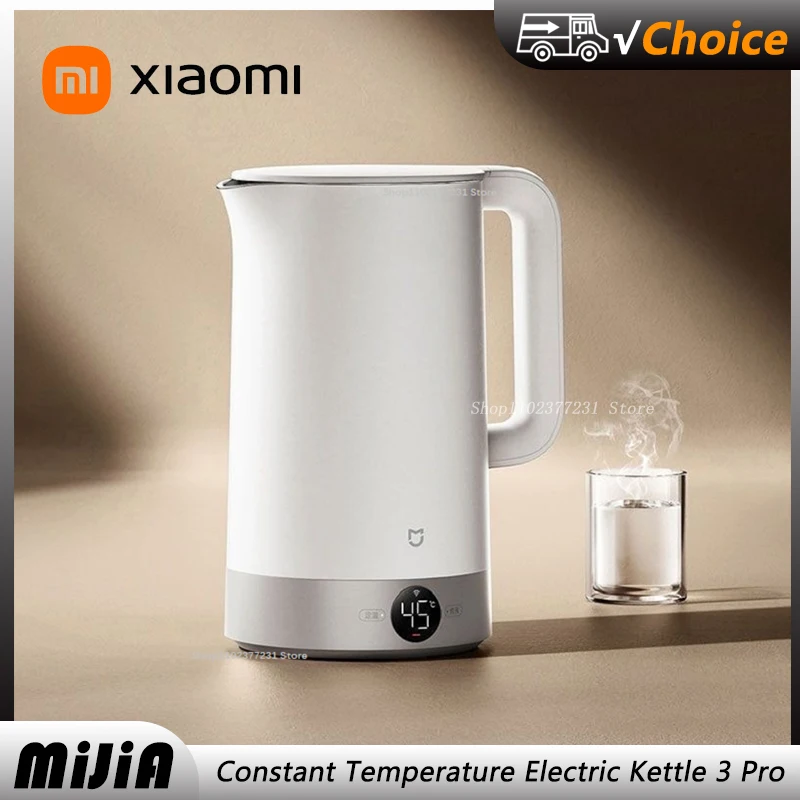 

Xiaomi Mijia Constant Temperature Electric Kettle 3 Pro 24-hour insulation 316L Stainless Steel 1800w Fast Heating 2L Mi app