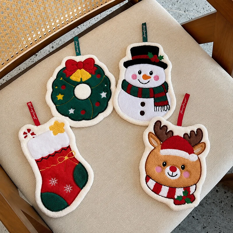 Christmas Santa Claus Hand Towels for Kitchen