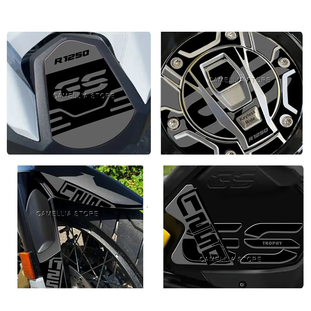 Motorcycle Sticker Set - New 3D Epoxy Resin Waterproof Motorcycle Fuel Tank Floor Protection Sticker for BMW R 1250 GS