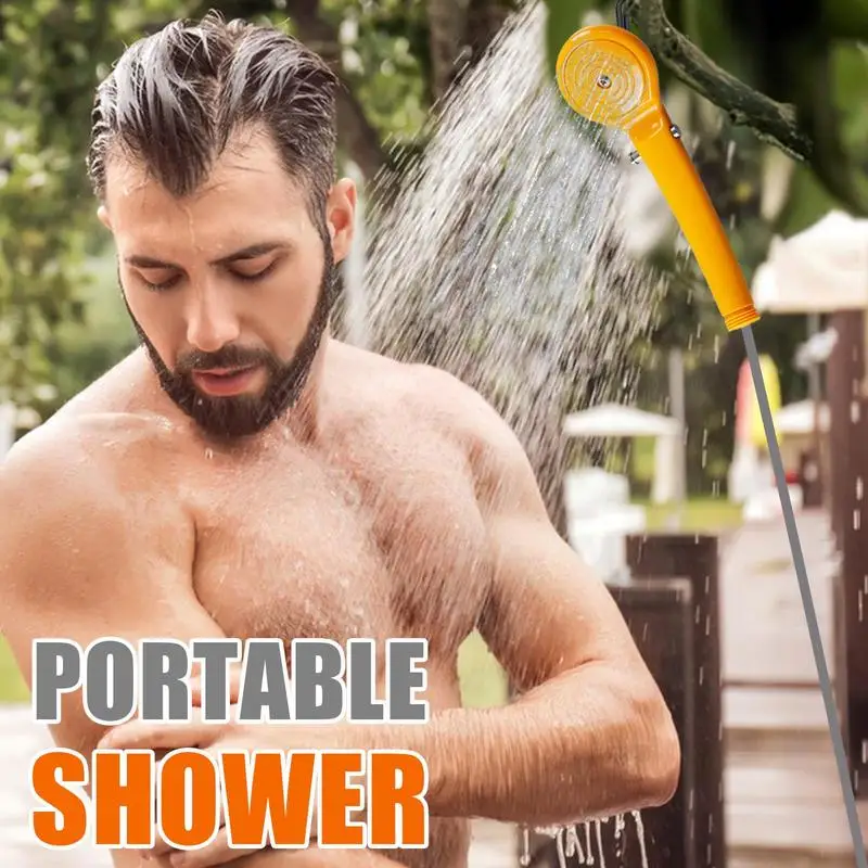 Outdoor Shower Showerhead For Beach Handheld Electric Shower Head Plug And Play With Hook For Outdoor Activities