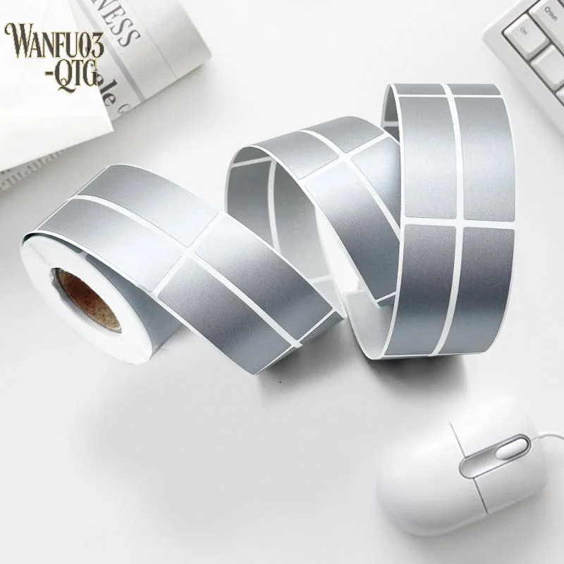Hot Sale 300/500/1000 Pcs/roll Silver Gold Scratch Off Labels Stickers DIY Reward Scratch Card Film