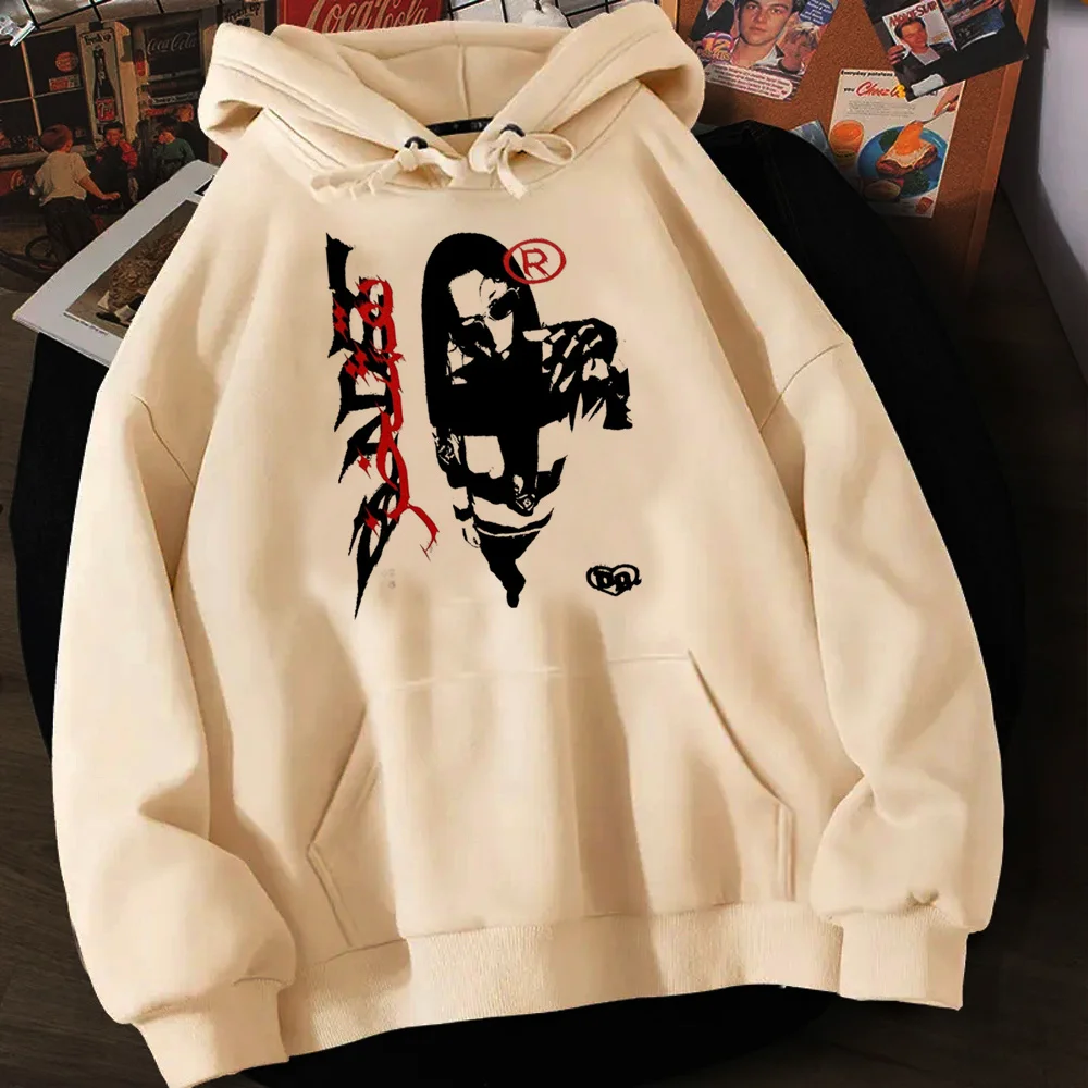 Goth impressão hoodies feminino manga longa topo inverno gráfico 2023 agasalho pulôver feminino do vintage camisolas