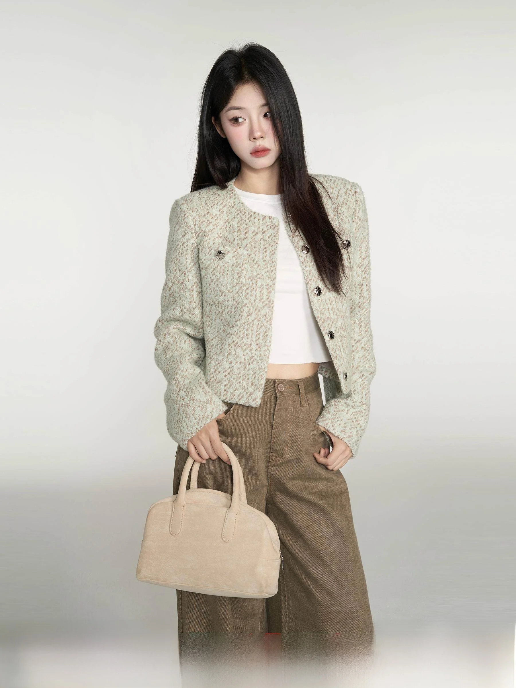 

Faionable ort Coat Jaet Женское осеннее новое корейское высококачественное пальто Feeling Berry Small Wild Stberry Fraance Sle