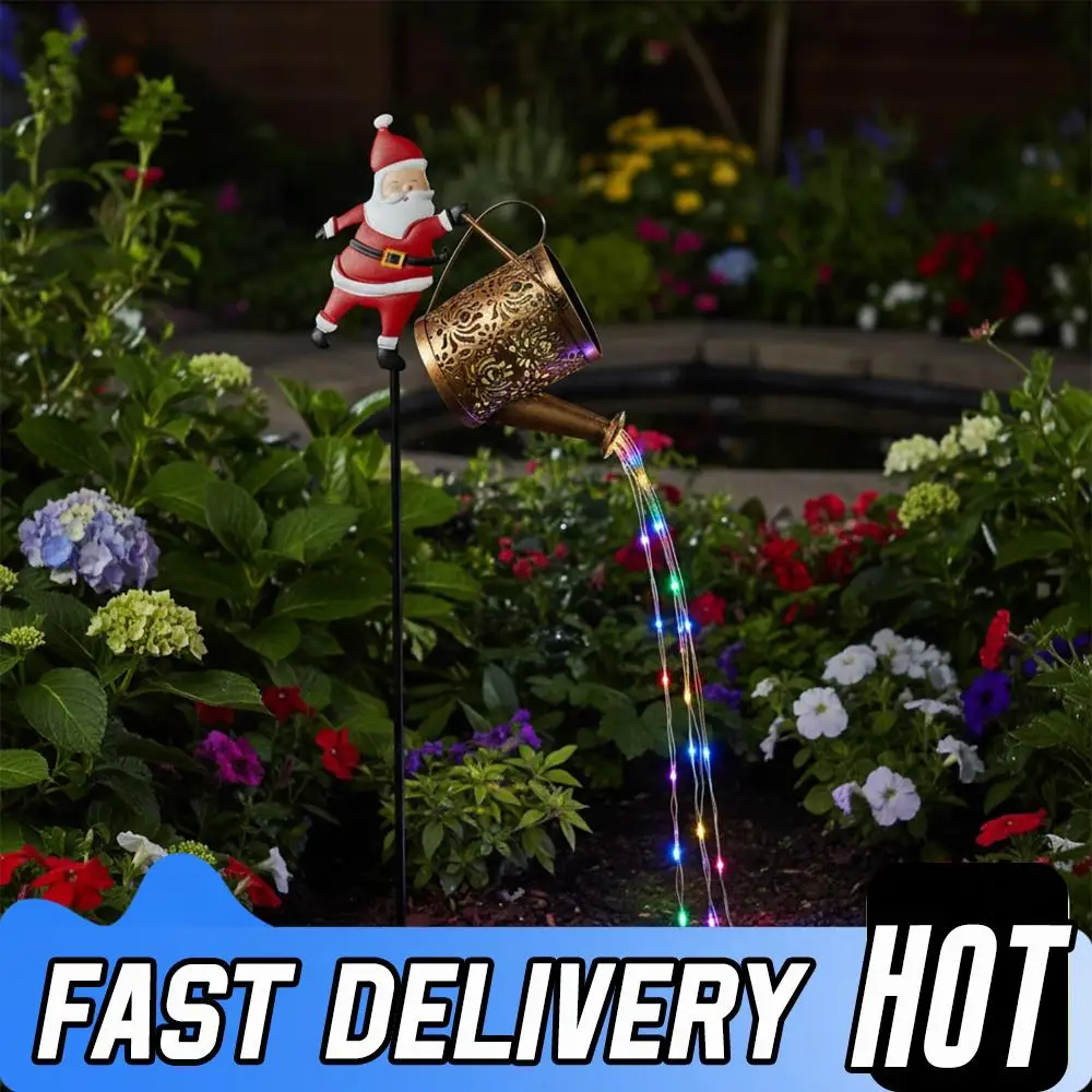 

Креативные рождественские солнечные чайники, садовый газон, двор, Санта-Клаус, чайник, наземная лампа, ночные огни, двор, лужайка, Рождественский декор