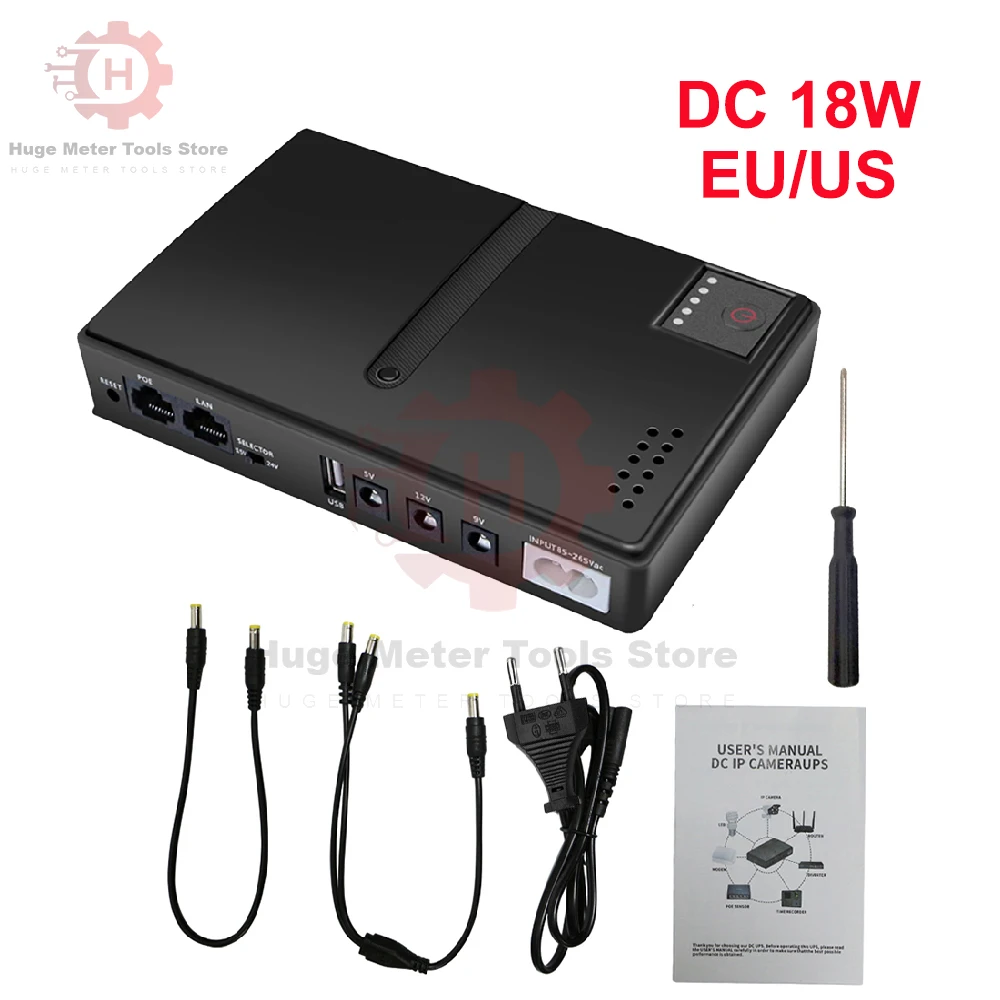 

DC UPS 18W Power Adapter Uninterruptible Power Supply 5V 9V 12V Router Optical Cat Built-in Adapter Reliable Backup Power Supply