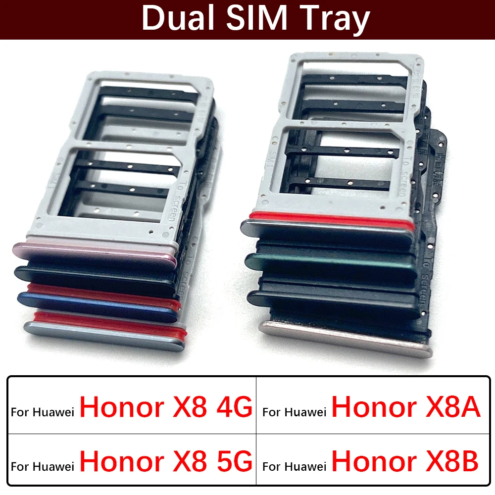 New SIM Card Slot SD Card Tray Holder Adapter For Huawei Honor X8 X8A X8B 4G 5G