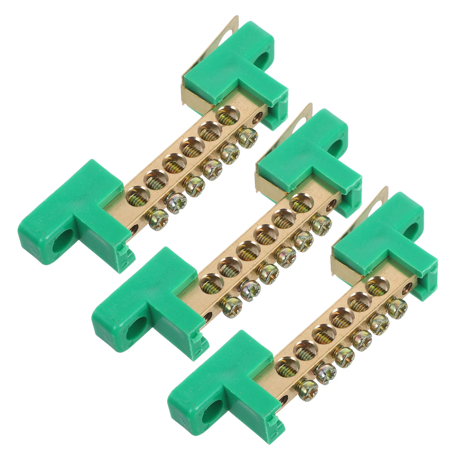 

3pcs Copper Terminal Connector Fixed Block Jumper Insert For Wiring Ground Panel Power Distribution Block