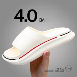 Fashion Men Women Summer Soft Slippers Thick Platform Bathroom Home Men Indoor Non-Slip Anti-Slip Female Cloud Cushion Slides