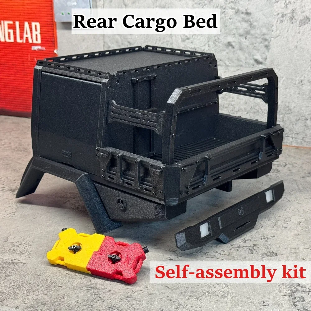 RC Scale Truck Mod Component custom size 1/8 Hunting Half Box Rear Bed Compatible With CrossRC EMO X4 RC Crawler Simulation Part