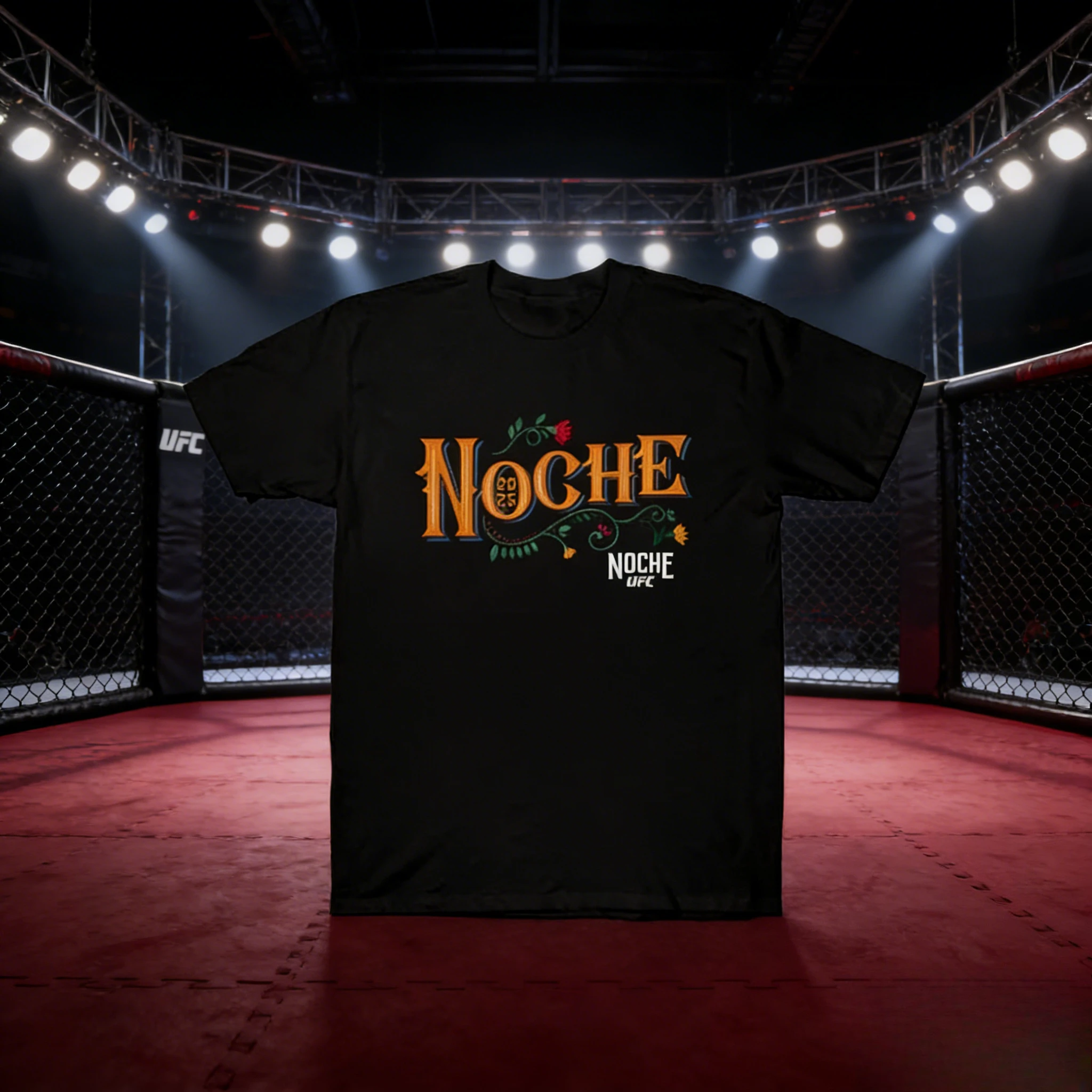 T-shirt a tema UFCNoche Summer 2026 - 100% cotone, design stampato, t-shirt casual ampia adatta sia per uomini che per donne