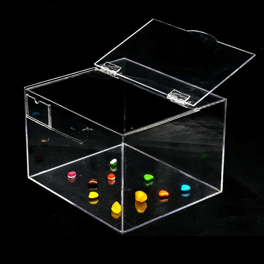 

Plexiglass snack dried fruit box Acrylic supermarket candy storage box transparent bulk food display box