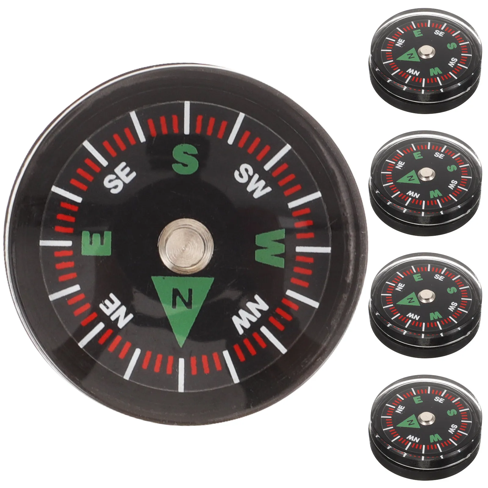 5Pcs Portable Compass Mini Pocket Compass for Outdoor Climbing Hiking Survival Gear Compact Lightweight Oil-Damped Sensitive