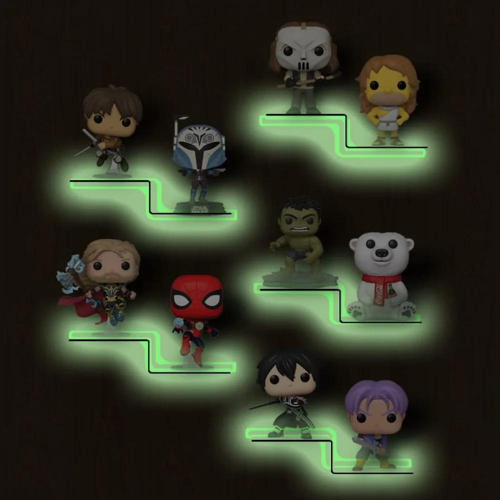 

Прозрачные акриловые полки-органайзеры в упаковке для фигурок funko pop, невидимая полка-стойка для декора настенного хранения, плавающая d
