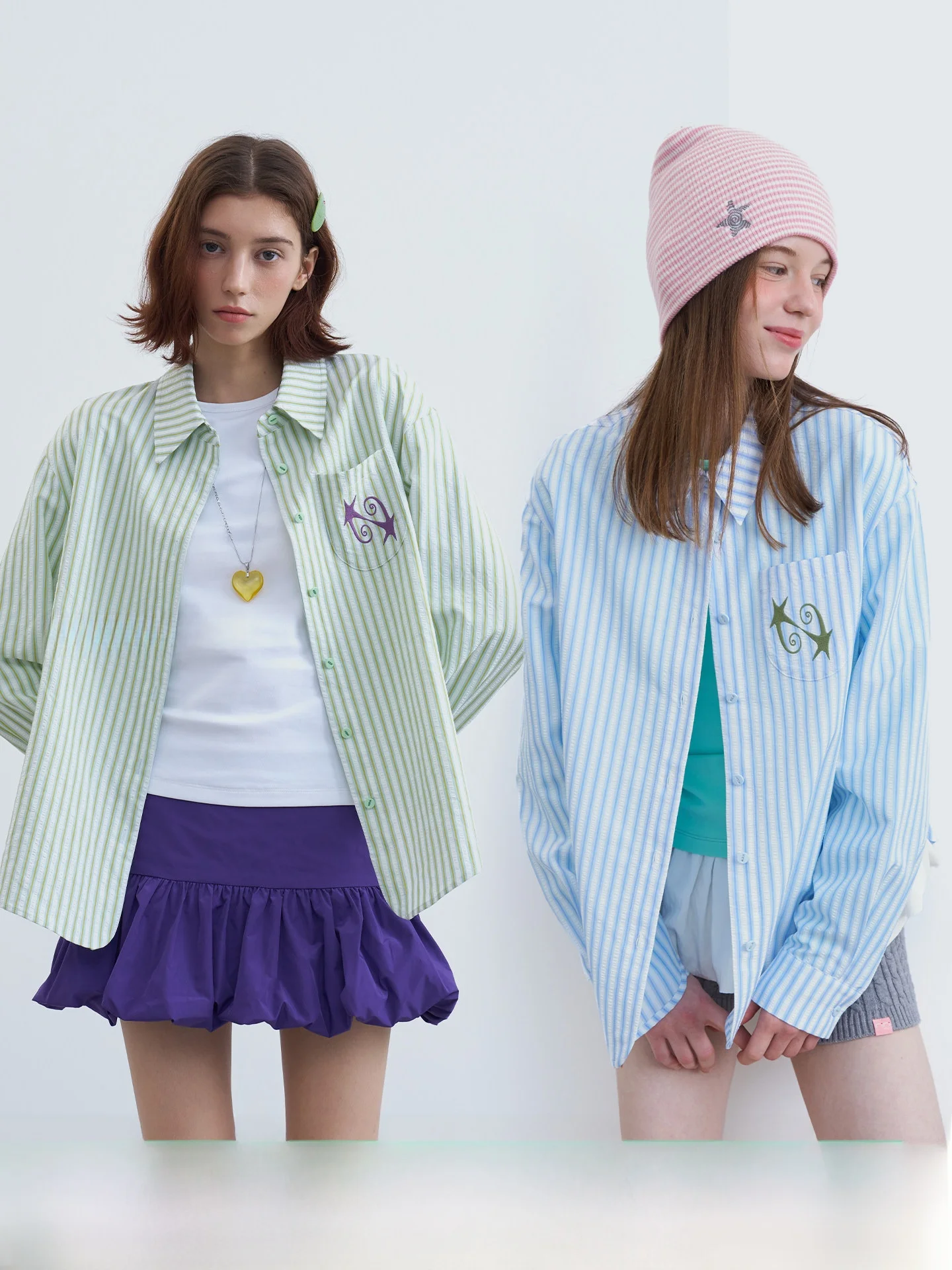 

Женская рубашка Riverstone Plus с вышивкой и полосками, свободного кроя, с длинными рукавами, повседневная верхняя одежда из дышащего полиэфирного волокна