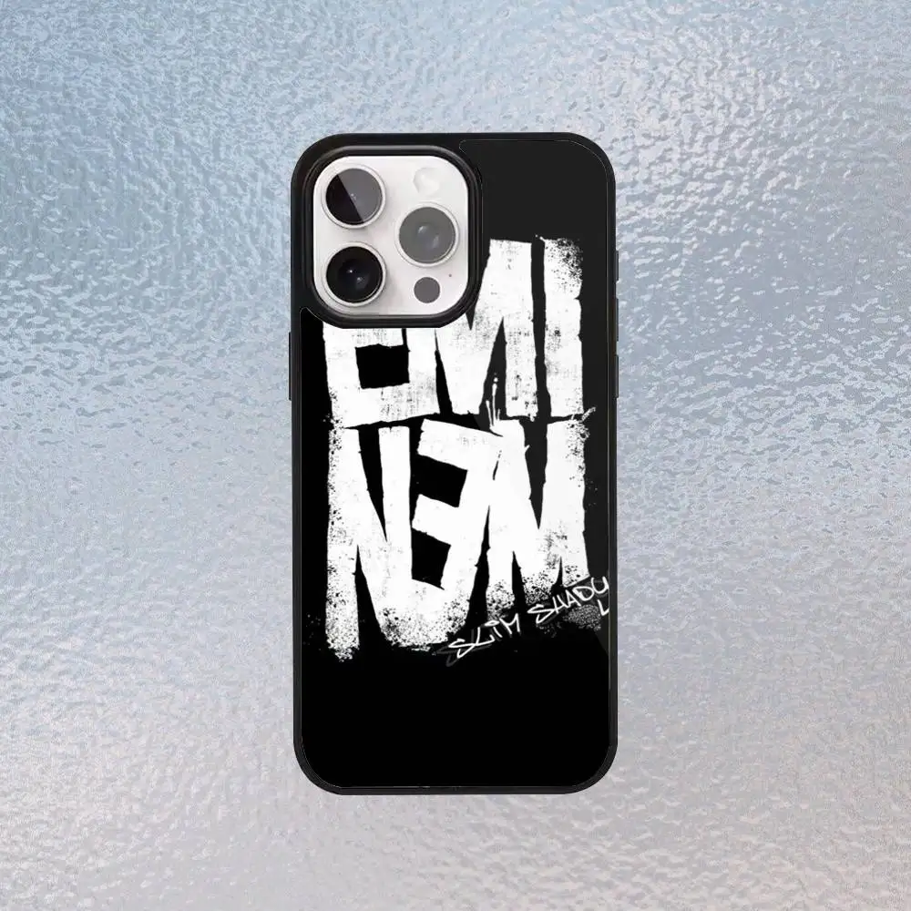 La funda de teléfono Rapper E-Eminem extremadamente atractiva para iPhone17,16,15,14,13,12,11 Plus,Pro Max, carga inalámbrica magnética Magsafe