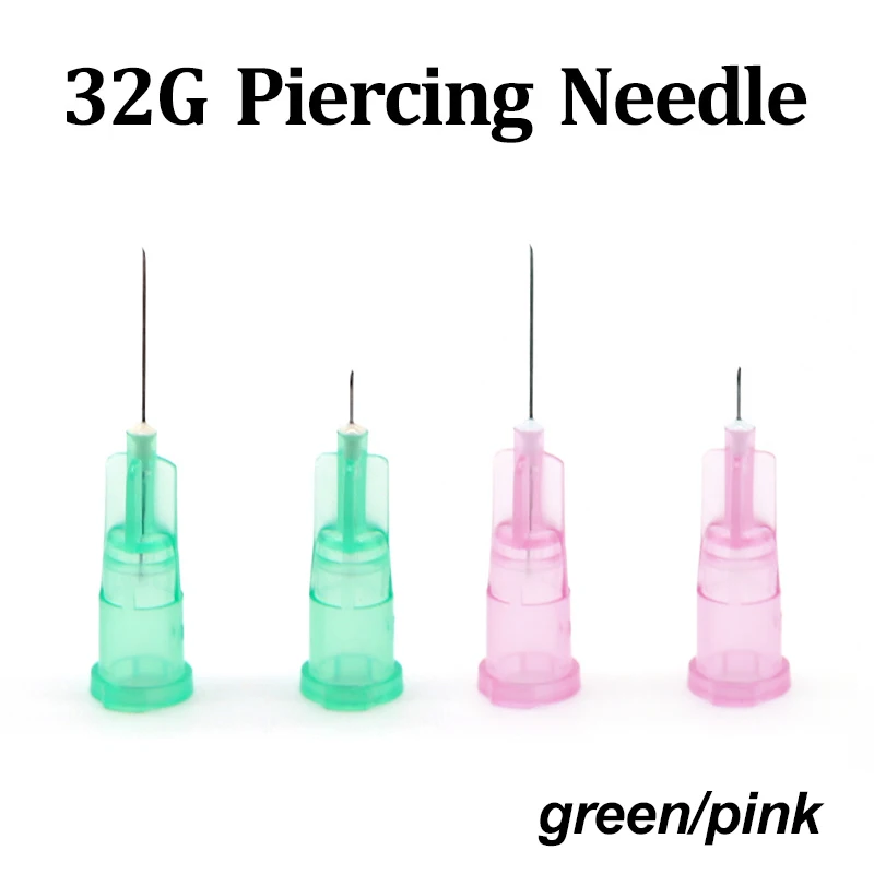 Petit irrigateur pour les dents de poulet, indolore, seringues grossières, sourire fin, pièces d'outils de paupière de beauté, 32G, 4mm, 32G, 13mm