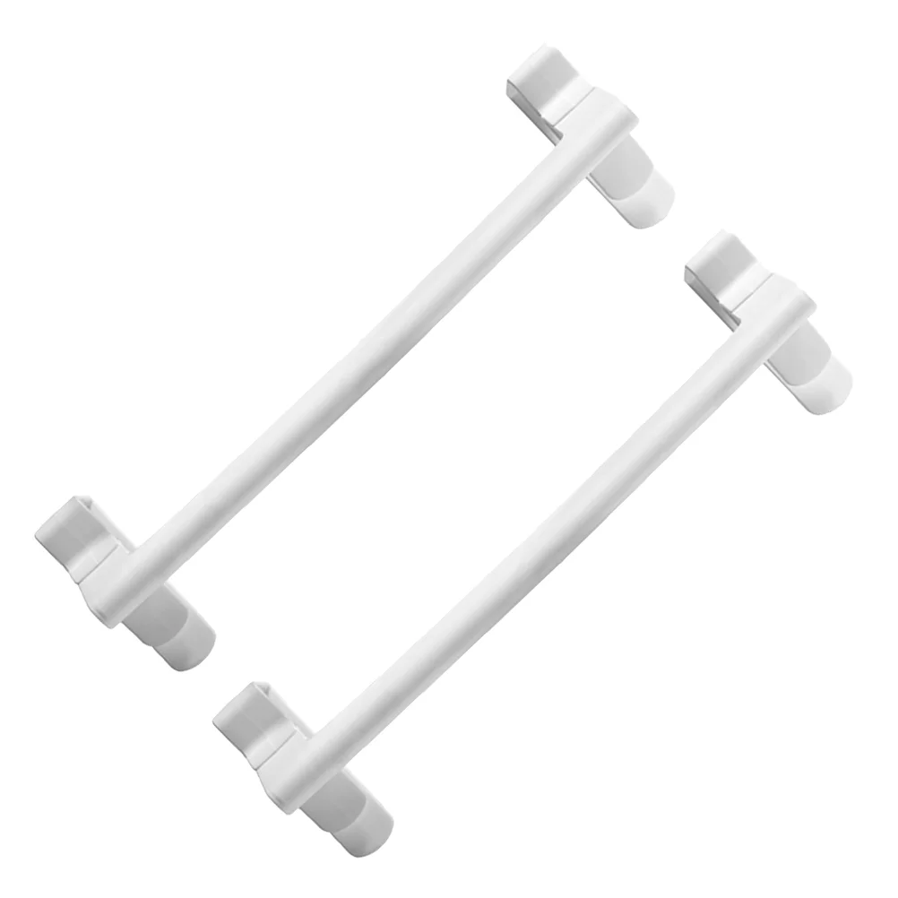 2 Pcs Door Hook Towel Racks Plastic Shelf Holder for Bathroom Bar Dish Cloth Bars Hanging Towels Space Saving ABS