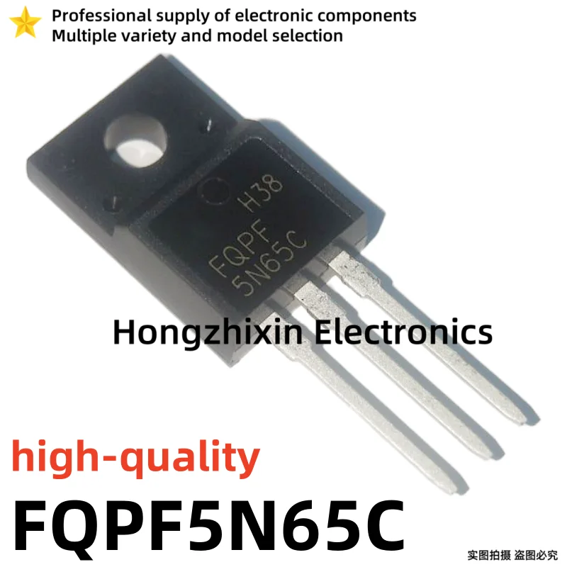 10PCS NEW high-quality FQPF5N65C TO-220F FQPF5N65 5N65C 5N65 N-channel Field-effect transistor