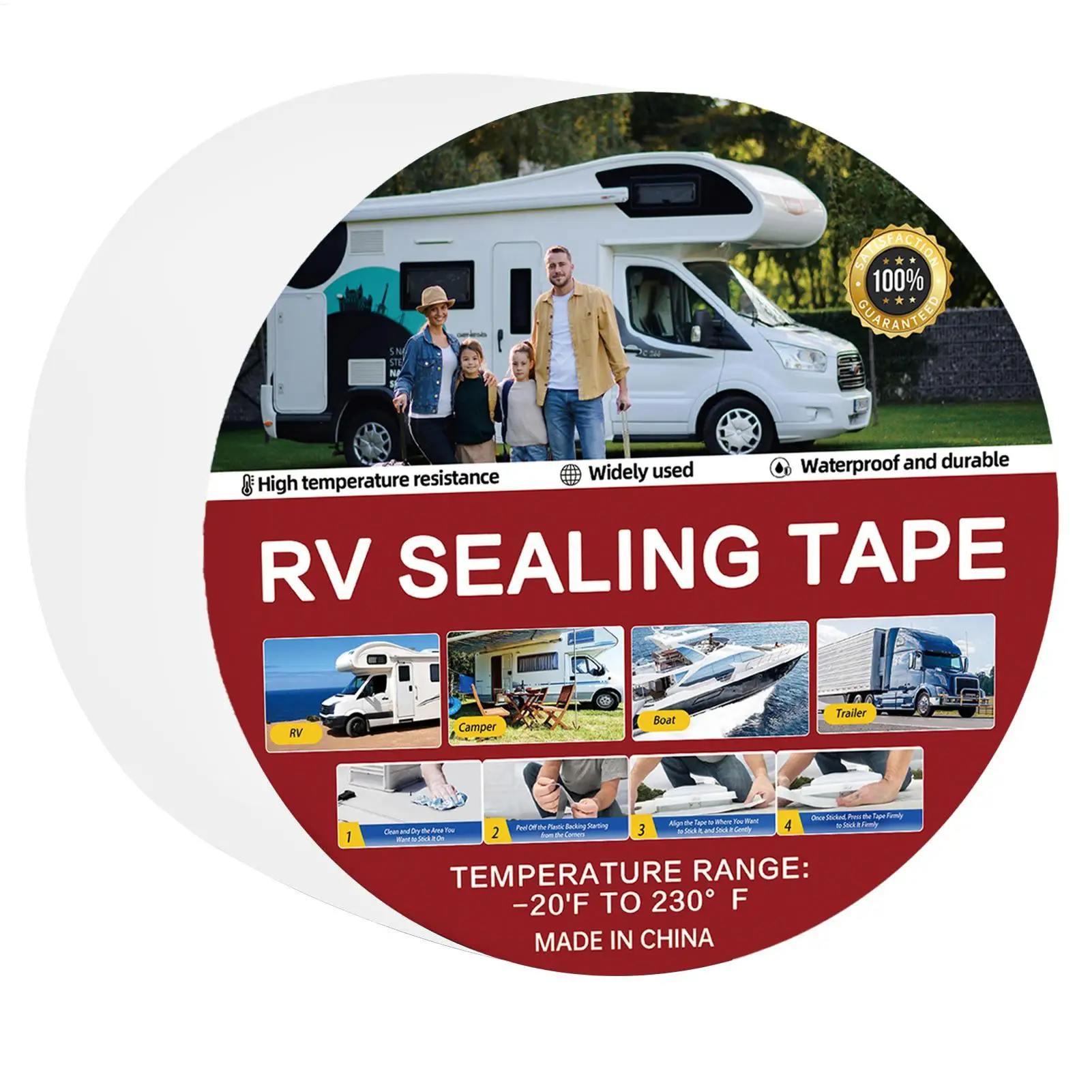 NEW RV Tape Motorhome Scratch Cover Caravan Seam Tape For Road Trips Repairers Travelers Professionals Women Men Adults Fleet