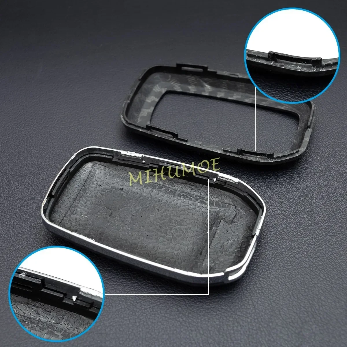 ألياف الكربون سيارة مفتاح فوب غطاء حامل سلسلة حلقة لتويوتا سيينا ميراي هايلكس فينزا هارير تندرا RAV4 رئيس ألارد #5