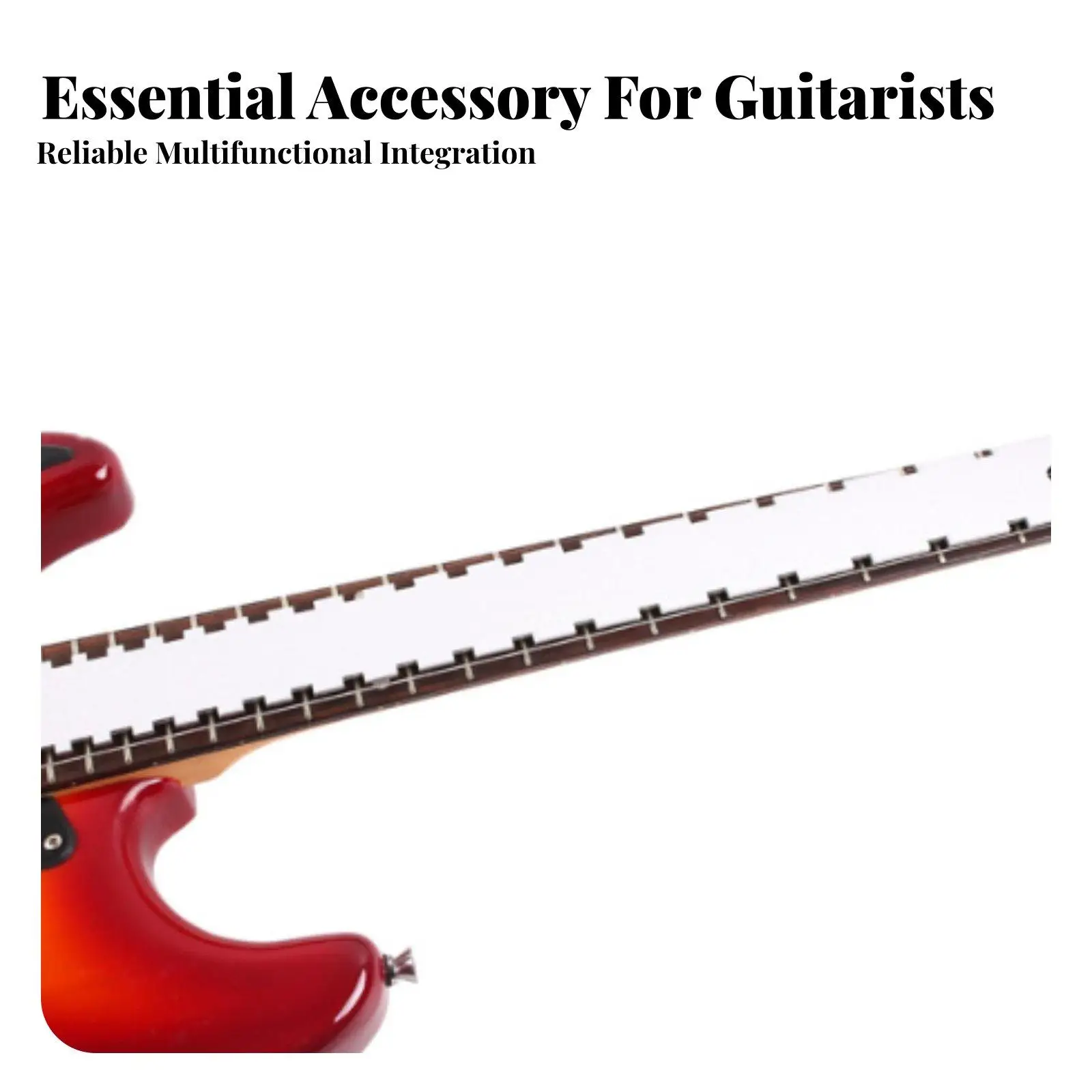 Guitar Luthier Measuring Ruler Stainless Steel Neck Straightness Checker Notched Edge for Bass Fretboard Tool Gauge