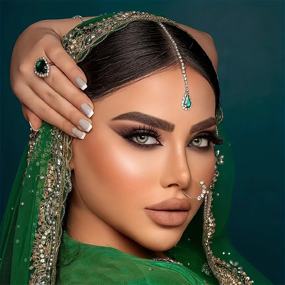 عصابة رأس مصنوعة يدويًا من حجر الراين ، إكسسوارات شعر كريستال عصرية ، سلسلة شعر للعروس ، مجوهرات زفاف ، جديدة