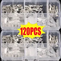 120PCS Box Insulated Male Female Wire Connector 2.8/4.8/6.3mm Electrical Crimp Terminals Termin Spade Connectors Assorted Kit