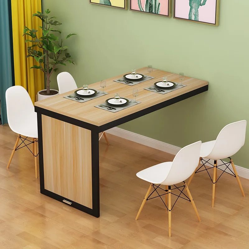 Wall-mounted Folding Dining Table With Minimalist Design, Perfect For Small Spaces