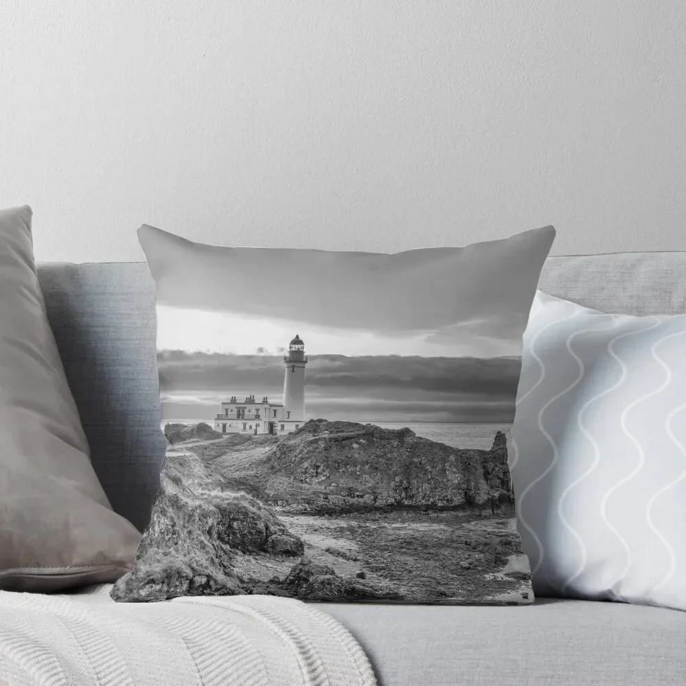 Turnberry Lighthouse Golf Course and Ailsa Craig Throw Pillow pillow cover christmas luxury decor pillow