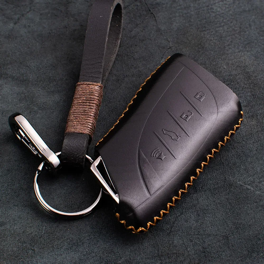 1 Pcs Genuine Leather Remote Key Case Fob Key Cover For Lexus ES UX NX LC500 UX200 ES350 UX200 LS500 LS500H LC500h ES300h