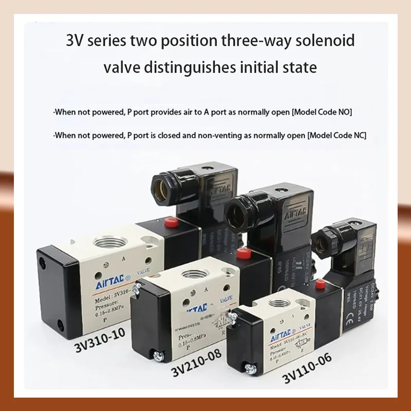Special Two Position Three-Way Directional Valve 3V110/210/310-10 Normally Open Series for Automation Equipment