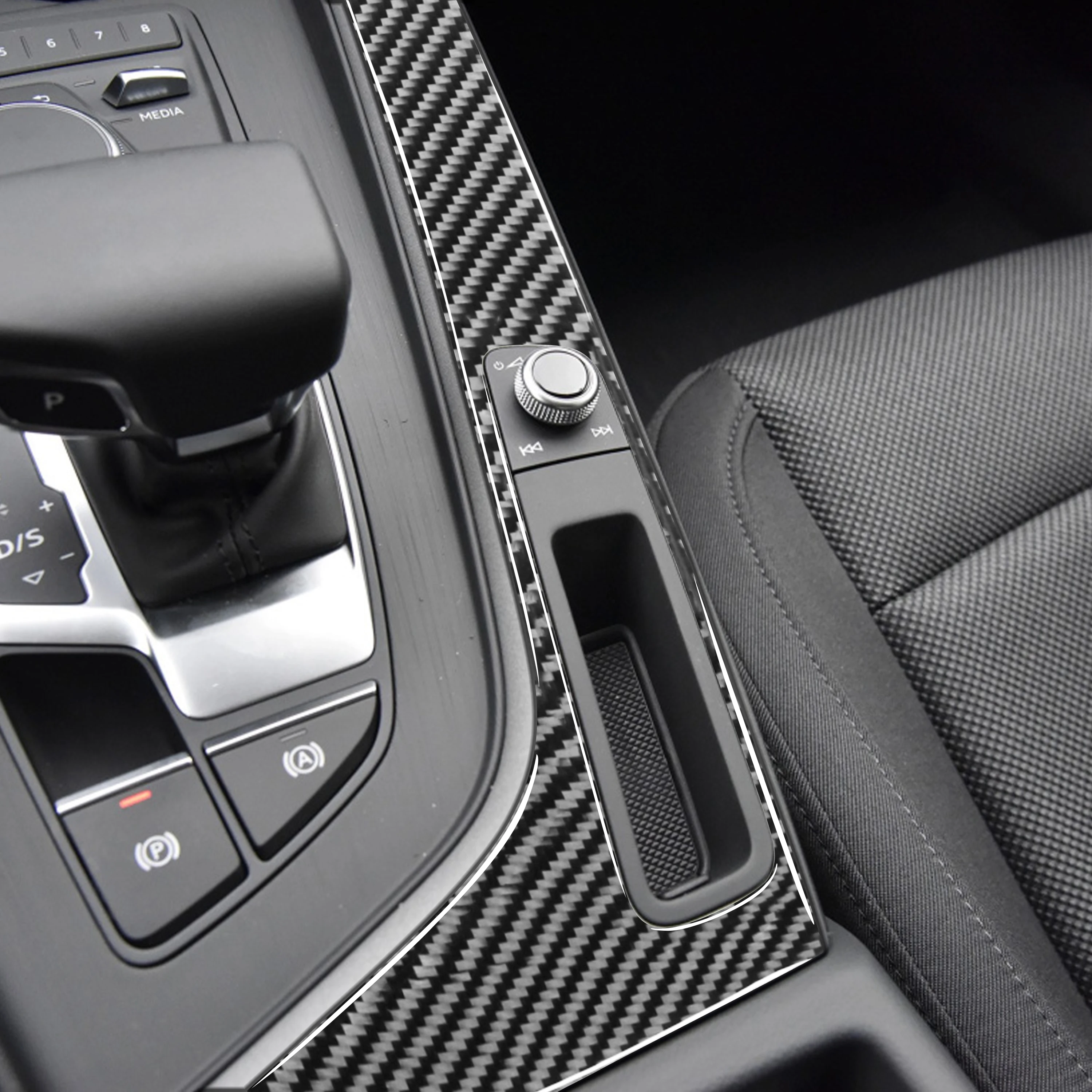 For Audi A4 A4L B9 2017 2018 2019 2020 Accessories Carbon Fiber