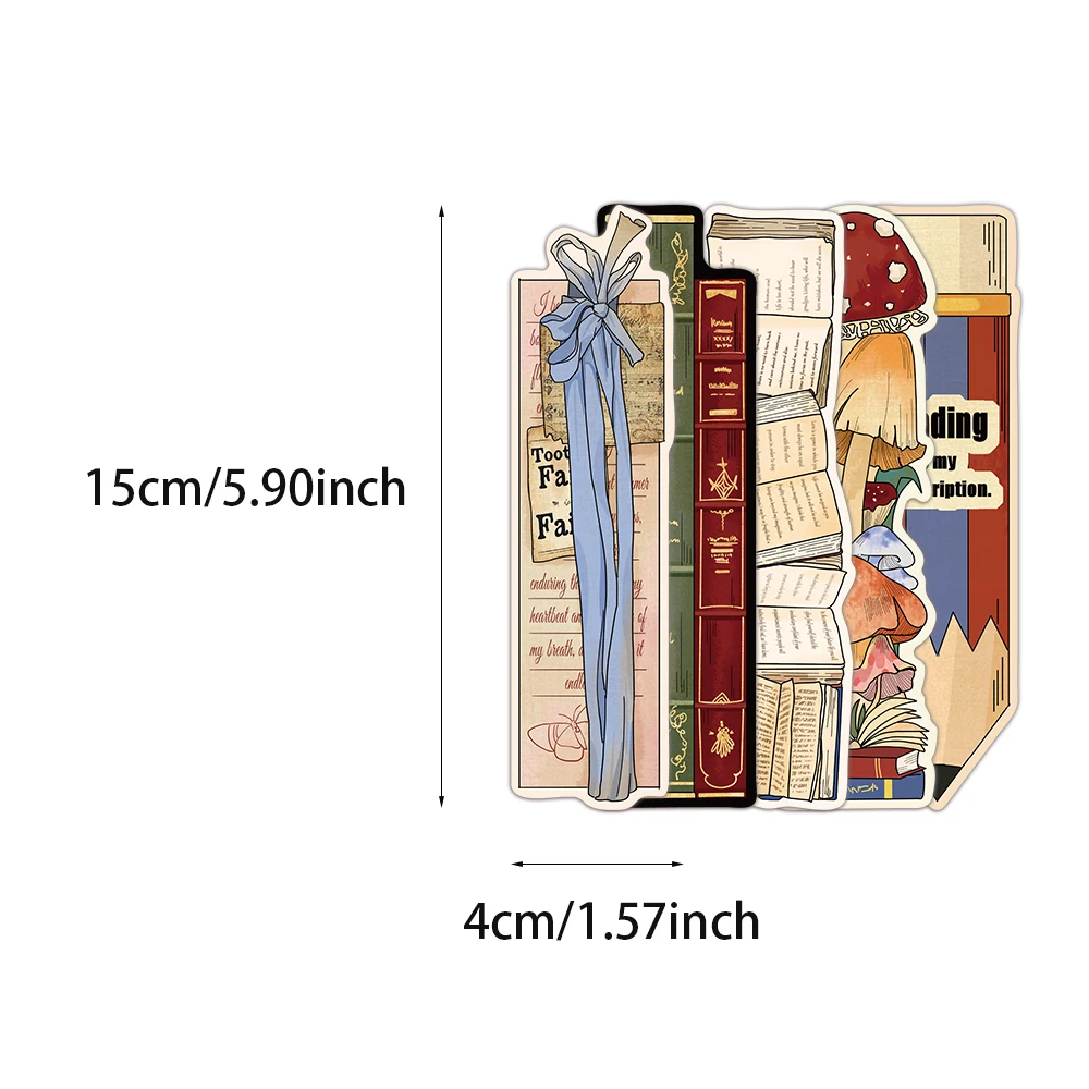 30PCS Retro Reading Theme Bookmarks Decoration Tags Books Novels Books Gifts Wholesale Decoration