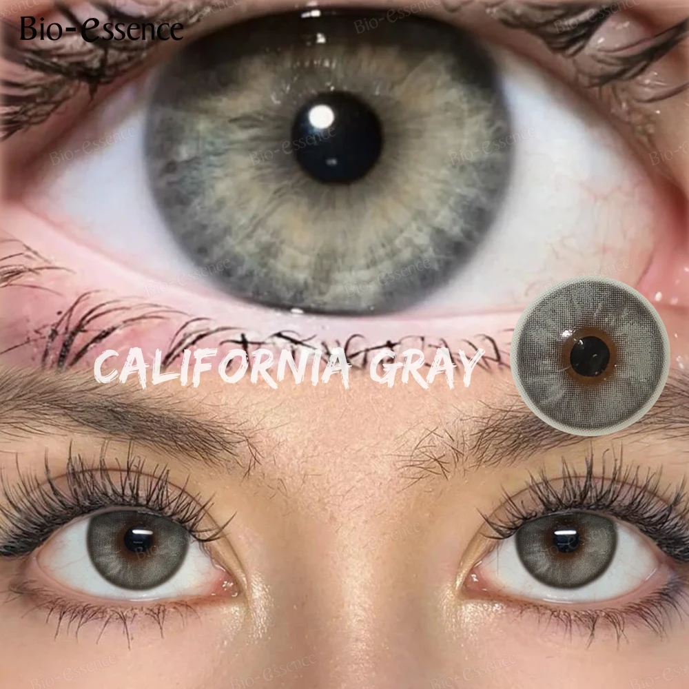 Bio-essence Graue farbige Kontaktlinsen für Augen, koreanischer Stil, natürliche blaue Augenlinsen, grüne Linsen, kosmetisches Schönheits-Pupillen-Make-up