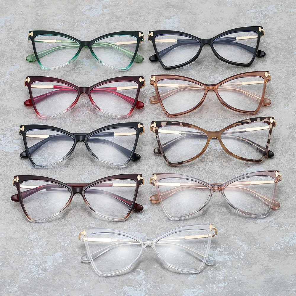 Cat Eye Prescription Frames Glasses Women Retro Optics Spectacle Big Frame Personality Fashion Eyeglasses Luxury Brand Designer