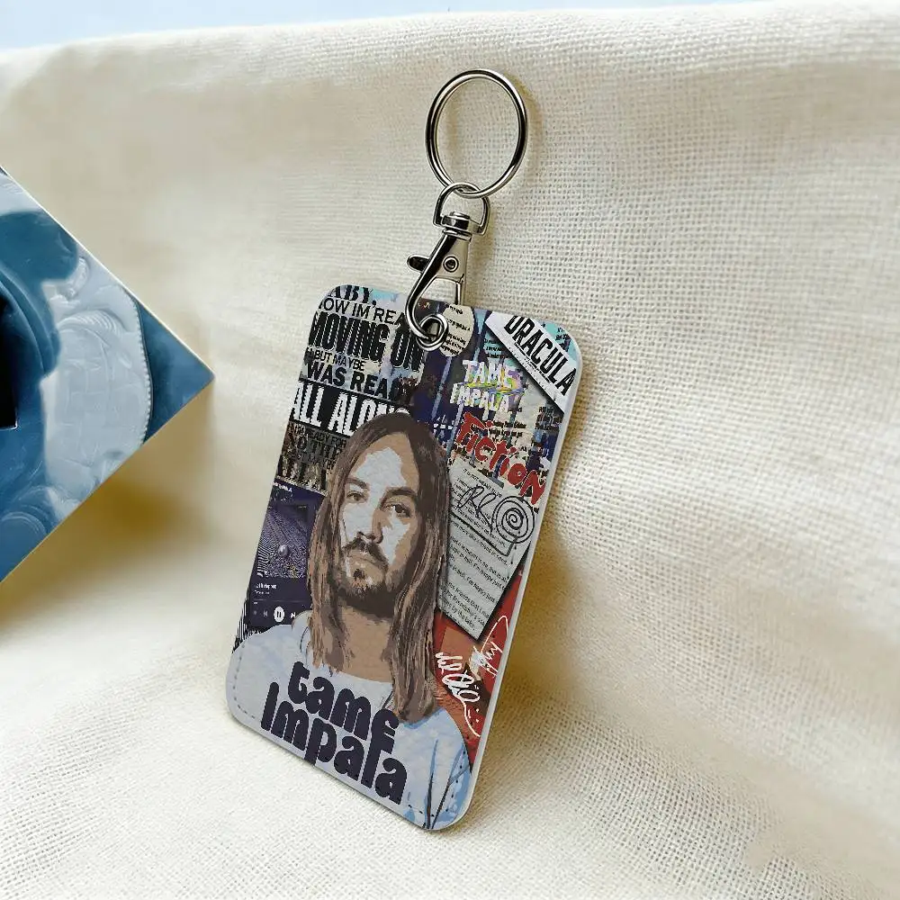 Band T-Tame Impala PU Soft Leather Rectangular Key Card Holder Induction Elevator Protection Cover Youth Faion Accory