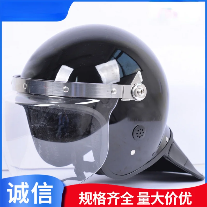 Anti Riot Protective Helmet Metal Fully Wrapped Steel Helmet Riot Helmet PC Mask Duty Anti Riot Helmet