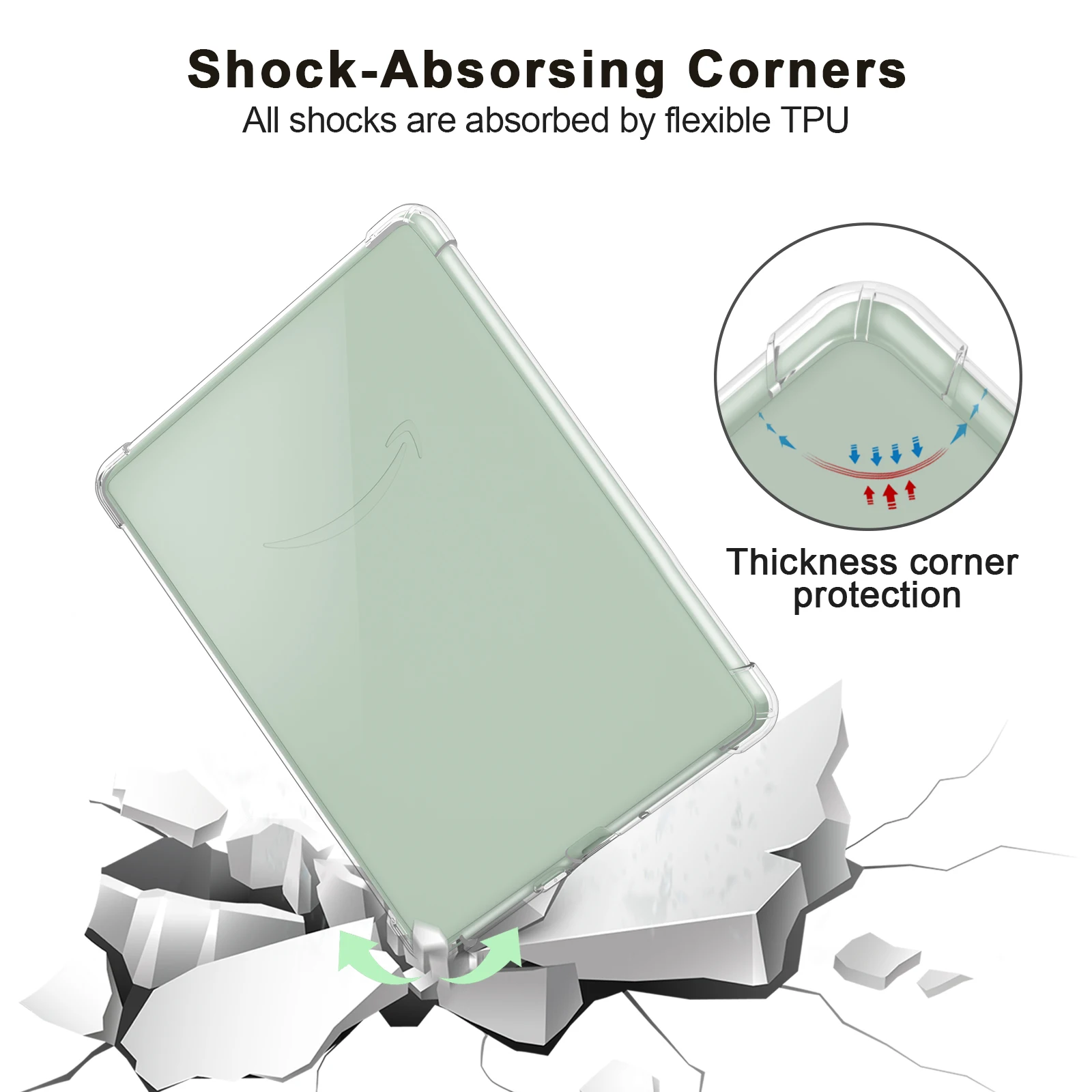 Clear Silicone Back Cover Protective Shell Funda Shockproof Case For Kindle Paperwhite 6/ 6.8 11th Generation 2021/2022 Release